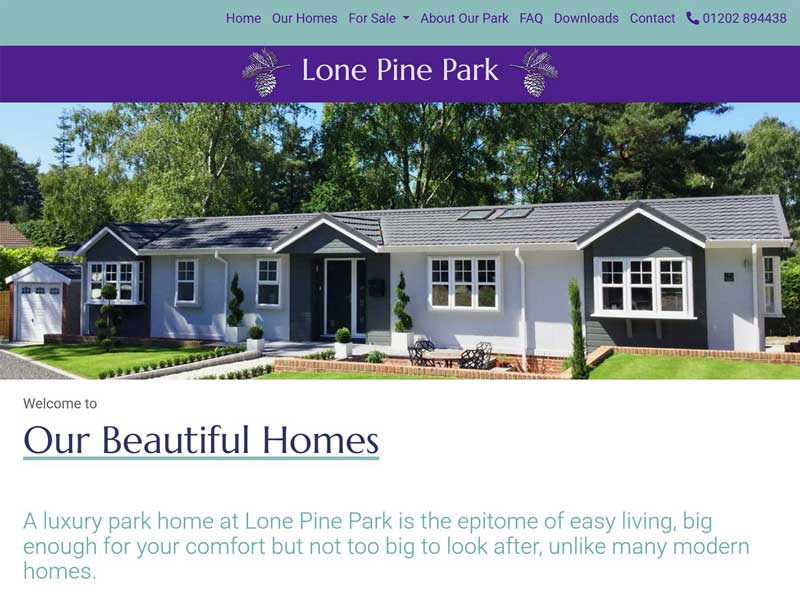 Residential Park Homes Website